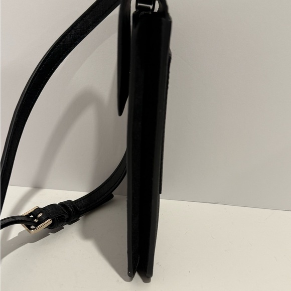Kate Spade Lola Black Glitter Cellphone Flap Crossbody - Picture 2 of 5